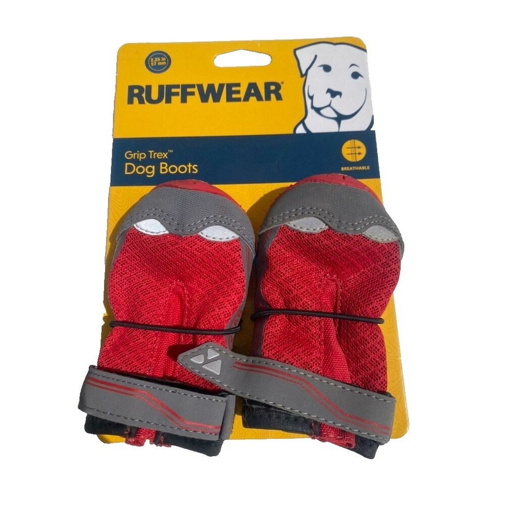 Ruffwear Grip Trex Dog Boots Red Sumac Trail Tested (2 boots) Paw Size 2.25inch